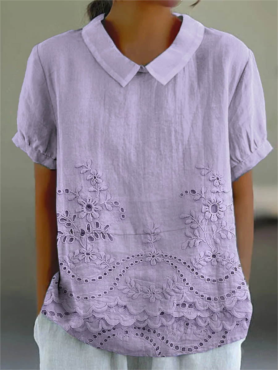 Tabea – Bluse mit Blumenstickerei – Bild 5