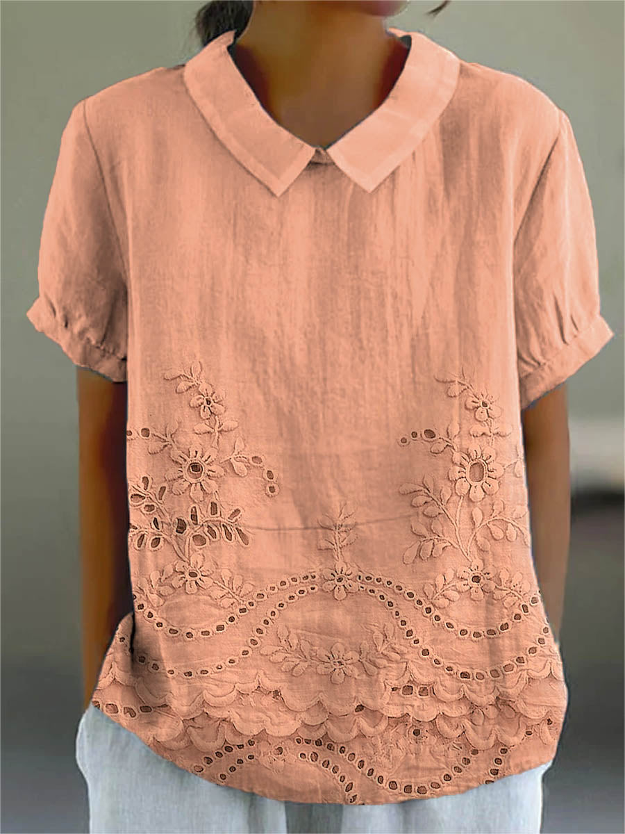 Tabea – Bluse mit Blumenstickerei – Bild 6