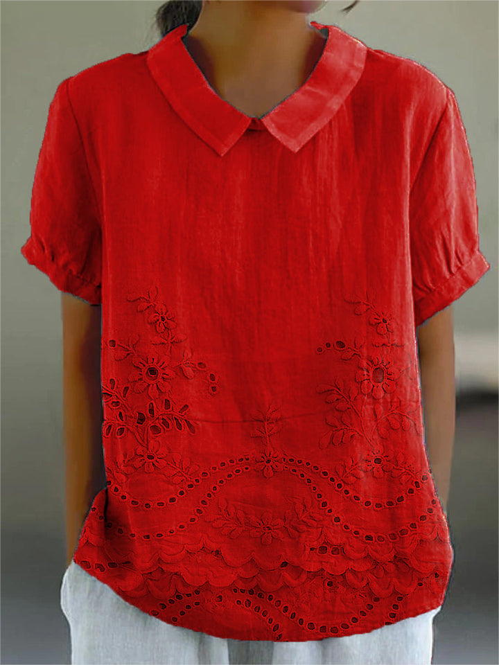 Tabea – Bluse mit Blumenstickerei – Bild 7