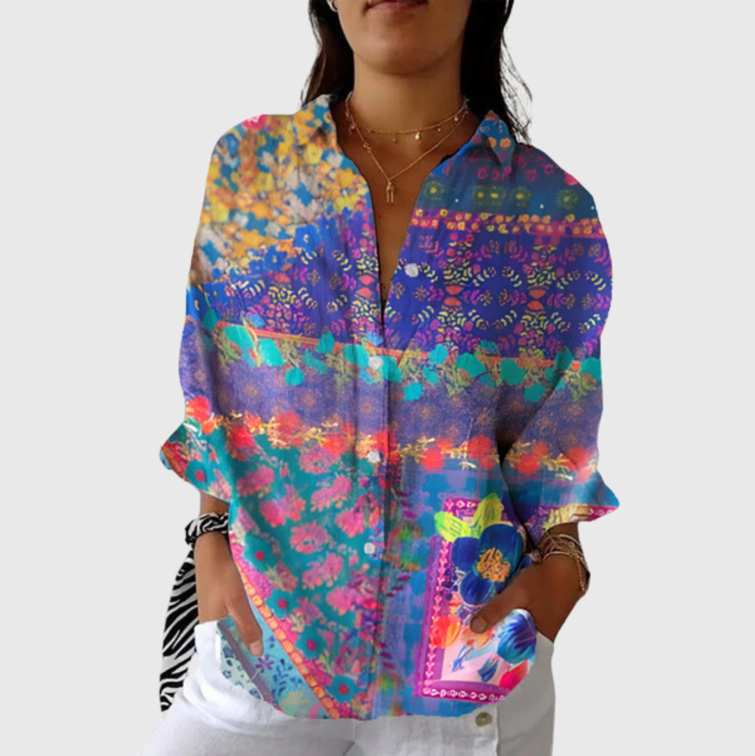 Almira – Ausdrucksstarke Print-Bluse – Bild 1