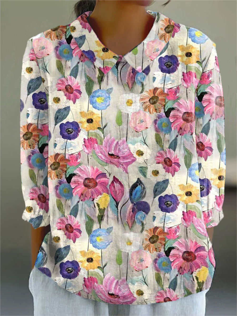 Vera – Bluse mit Farbakzenten – Bild 1