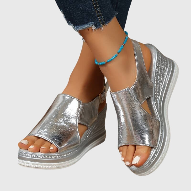 Veronica – Komfortsandalen in Gold und Silber – Bild 2