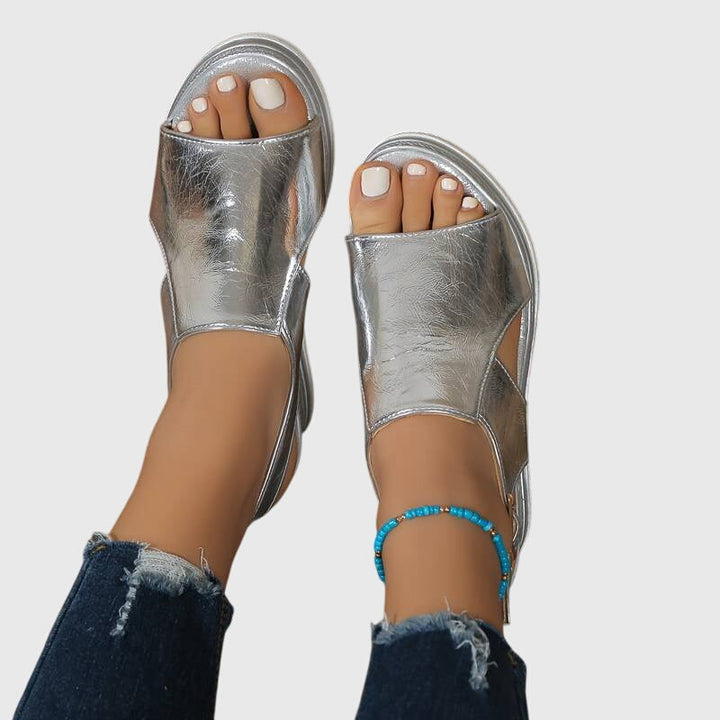 Veronica – Komfortsandalen in Gold und Silber – Bild 6