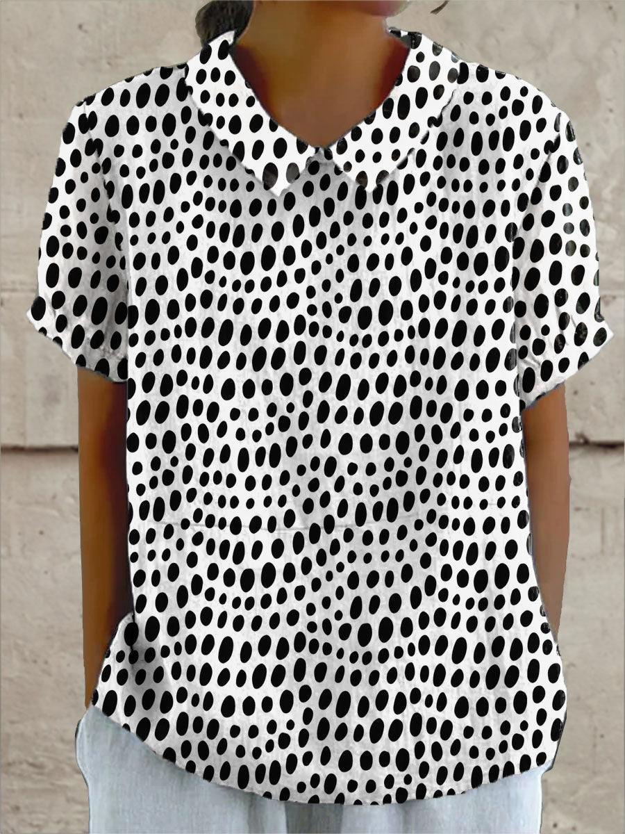 Vroni – Bluse mit Punkteprint – Bild 1