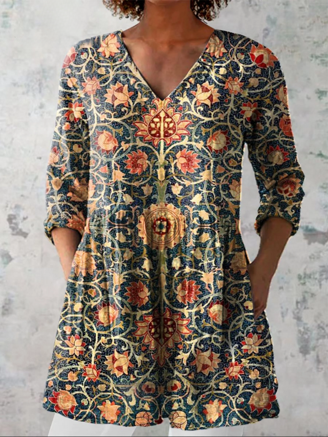 Walda – Lange Musterbluse – Bild 1