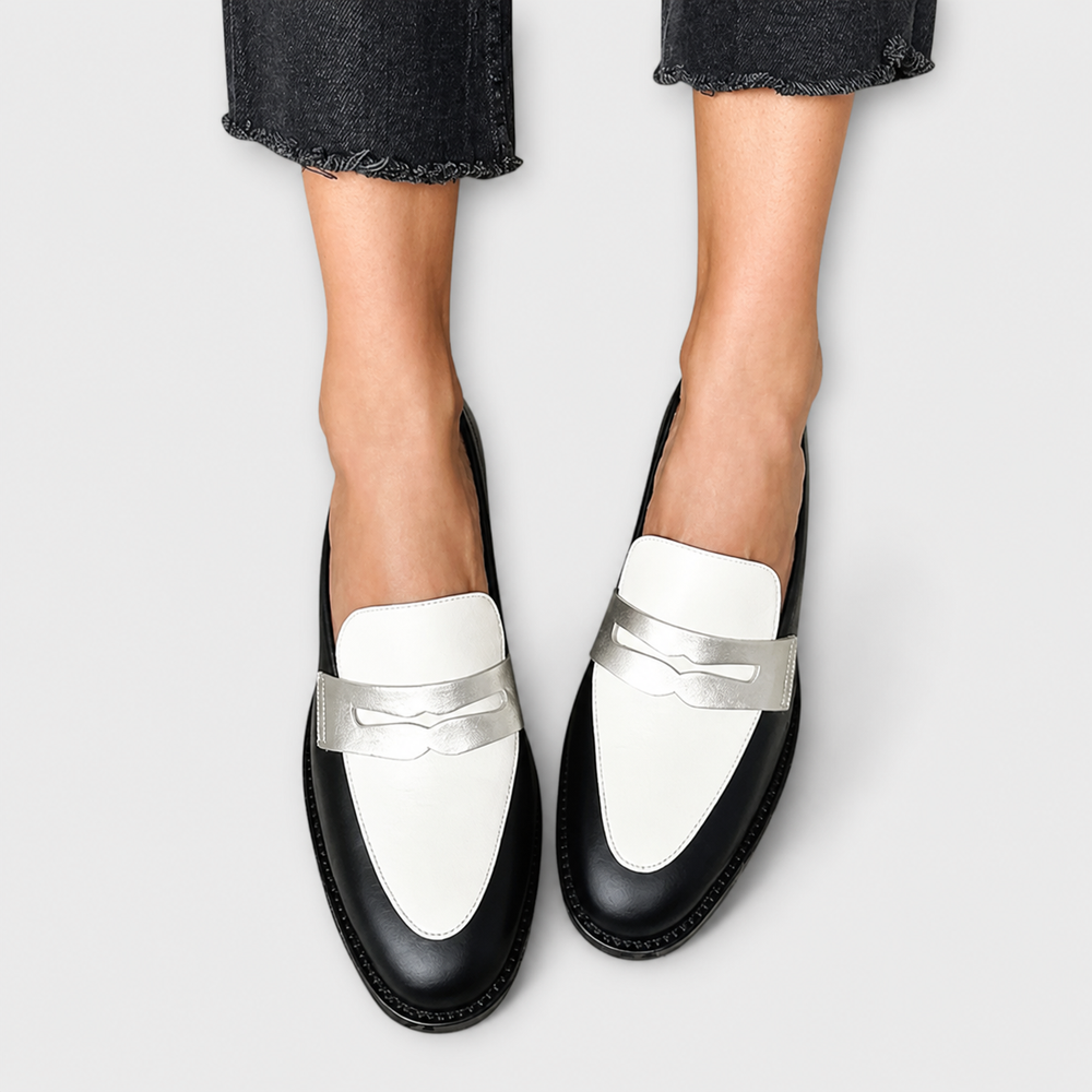 Xara – Schwarze Metallic-Loafer – Bild 2