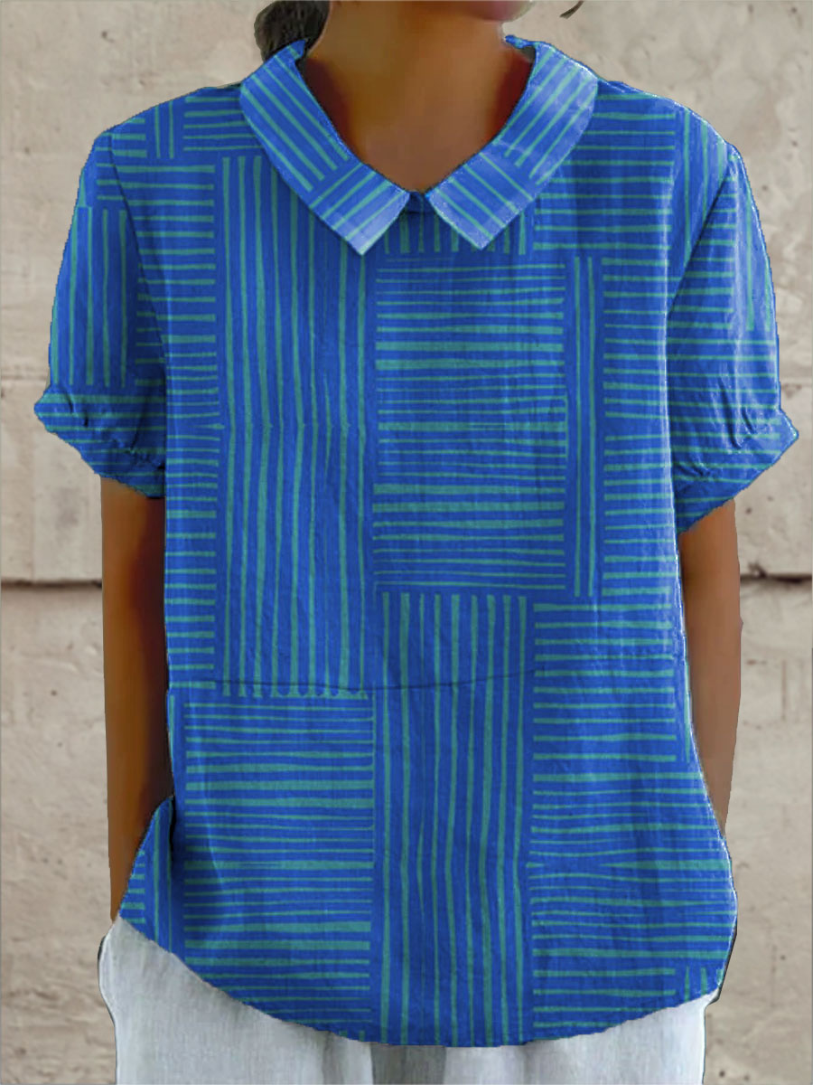 Constanze – Blau gestreifte Bluse – Bild 1