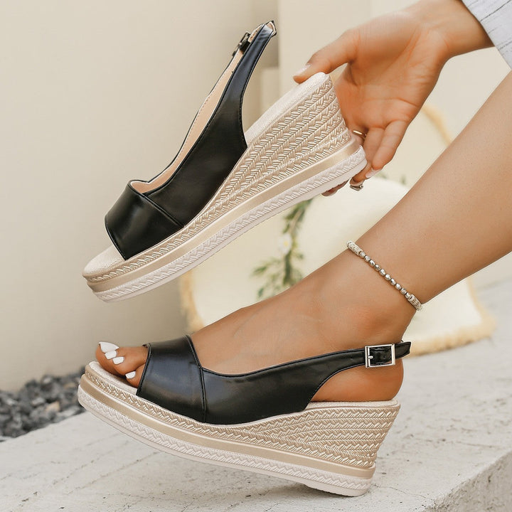 Zoe – Sandalen in Weiß, Schwarz und Gold – Bild 6